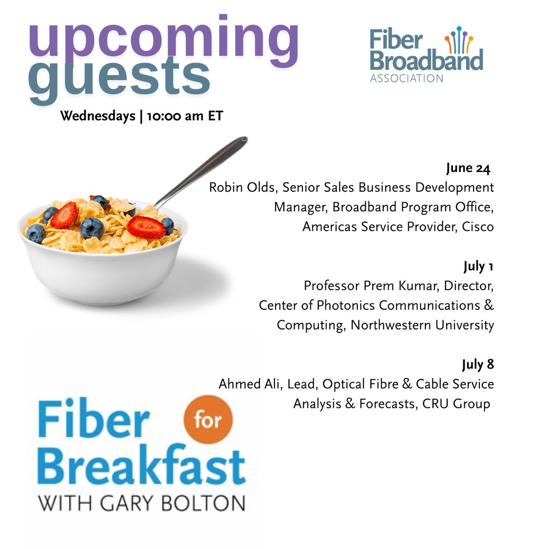 Upcoming FFB Guests 618