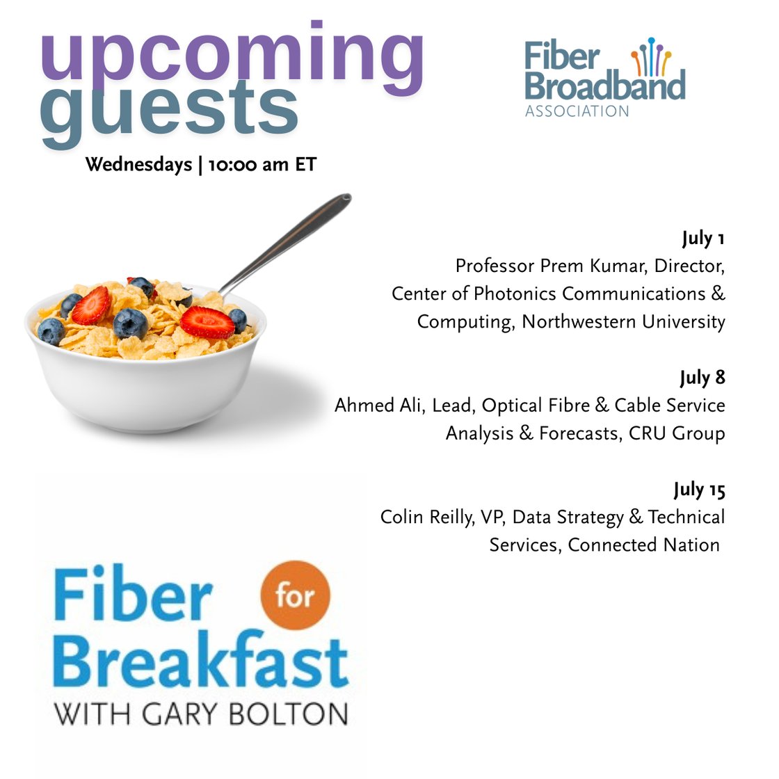 Upcoming FFB Guests 625