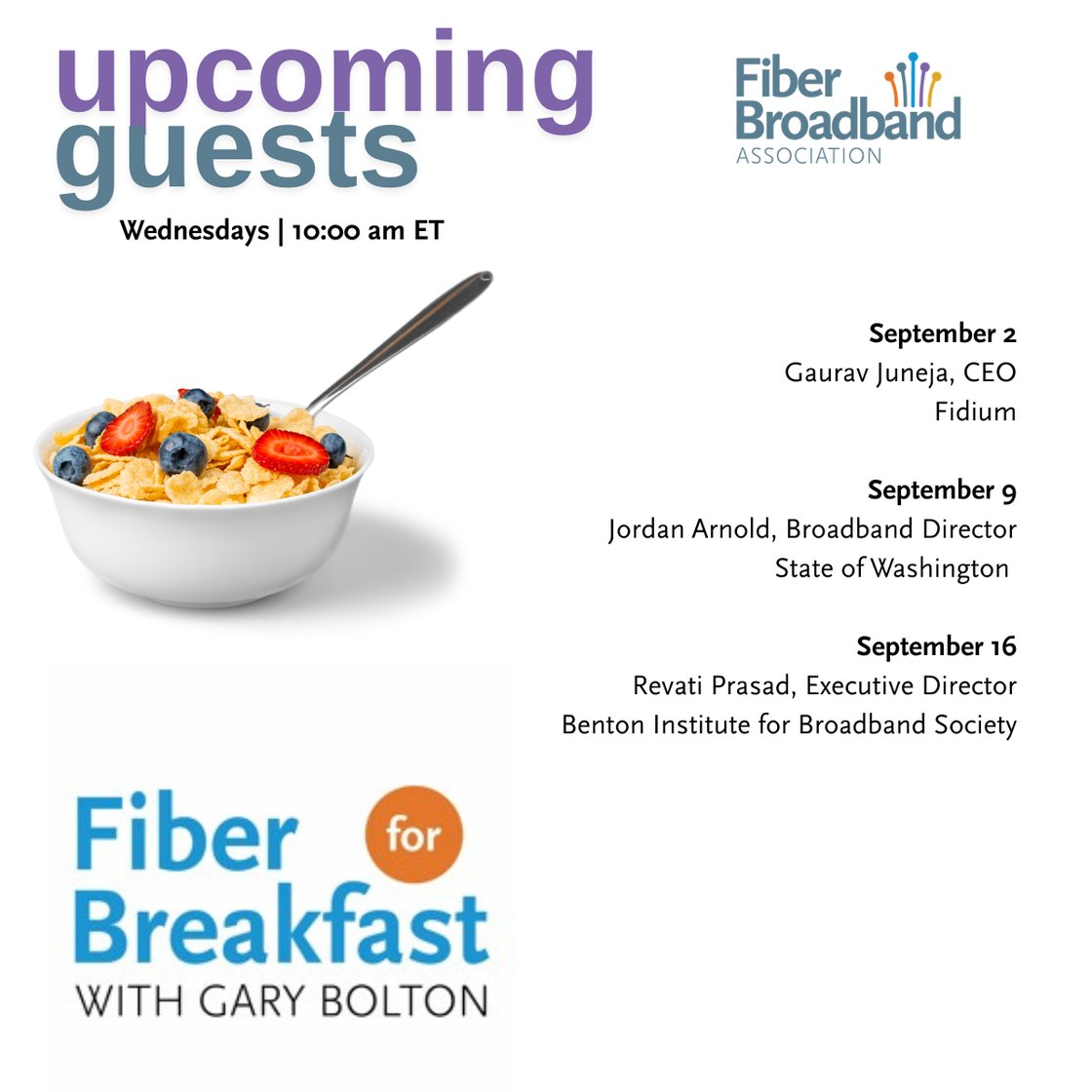 Upcoming FFB Guests8.26